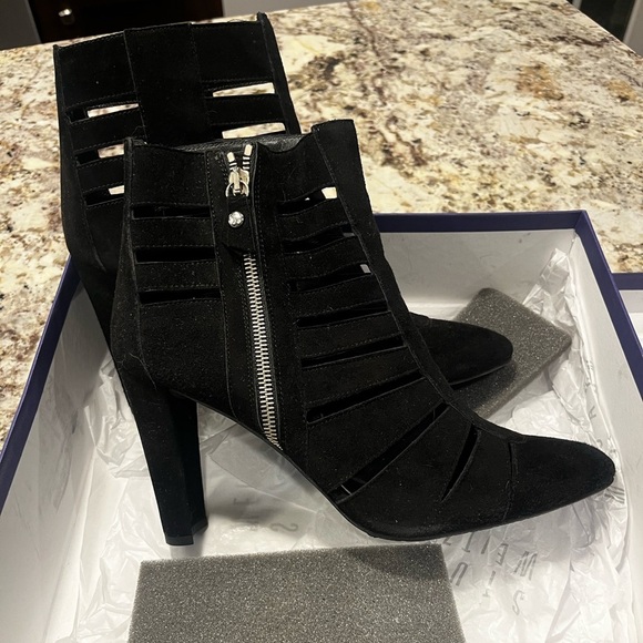 Stuart Whitman Airliner Black Suede QW96203 M9.0 - Picture 2 of 4